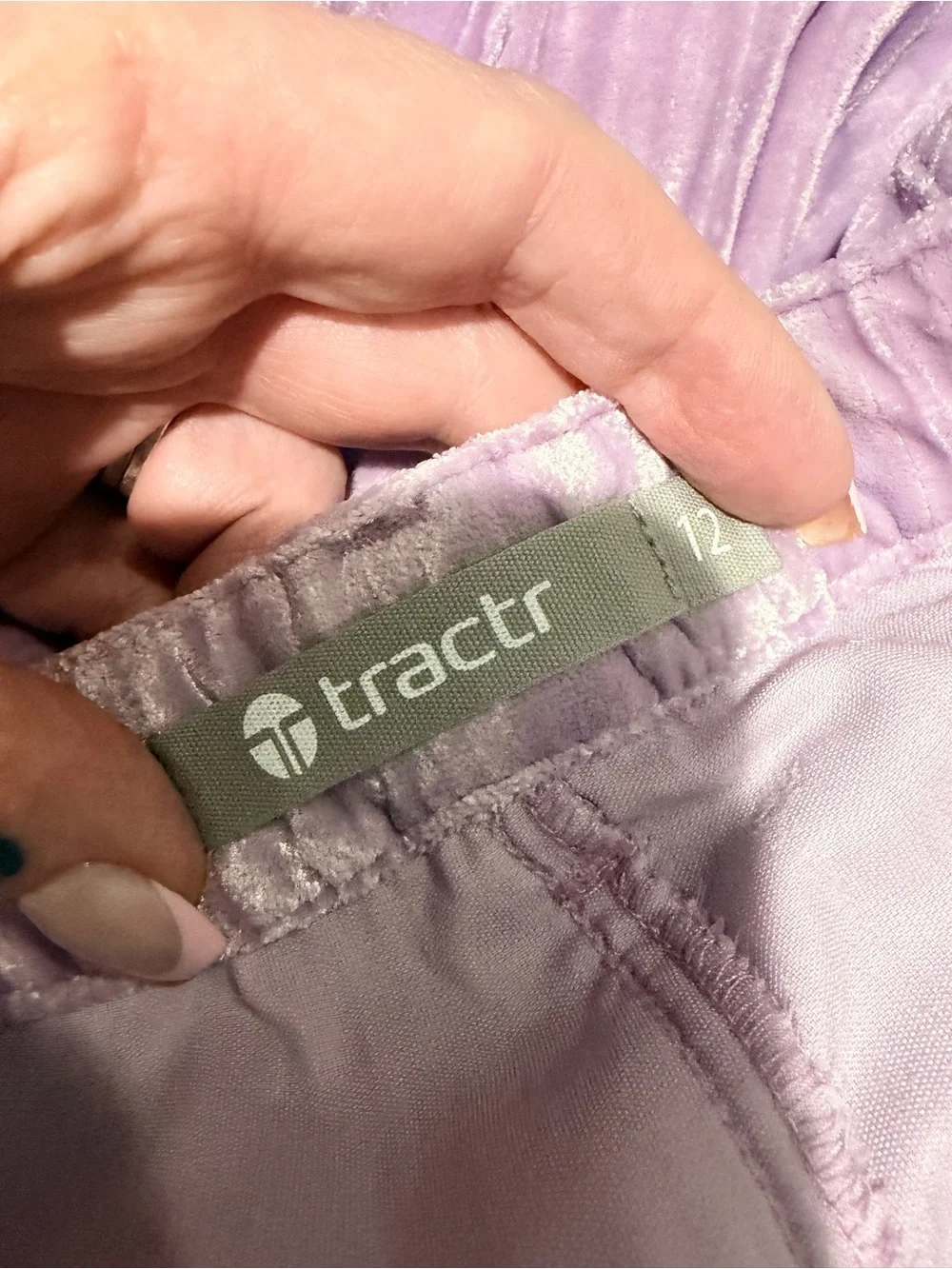 Tractr Pastel Lavender Wide-Leg Cargo Trousers